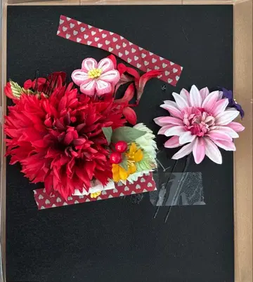 성인식 화려한 꽃 장식 헤어 액세서리