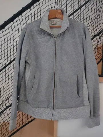 AVIREX 아비렉스 풀 집업 맨투맨 블루종 그레이 M 사이즈