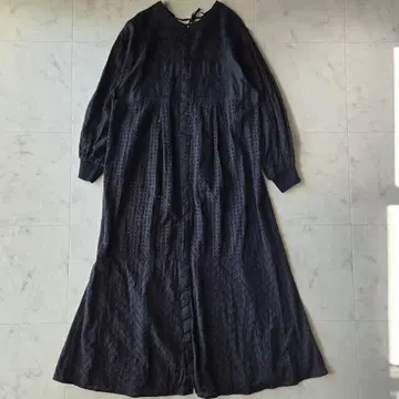 두두 DouDou 레이스 2way 원피스 블랙 컷워크 레이스