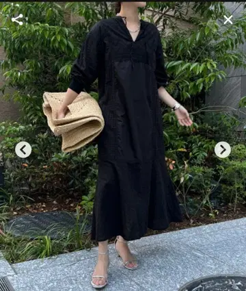 두두 DouDou 레이스 2way 원피스 블랙 컷워크 레이스