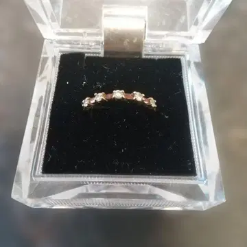 BLOOM 실버 925 핑크 골드 큐빅 반지 9호