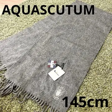 새상품 아쿠아 스큐텀 머플러 캐시미어 100% 그레이 택 포함 145