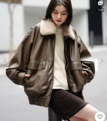 인조 가죽 2WAY 모듬 블루종 니코앤드