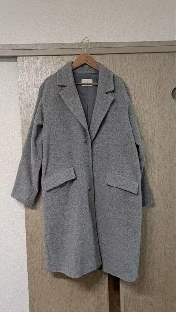 그레이 체스터 코트 롱 기장