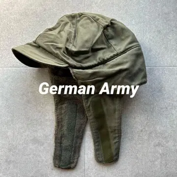 실물 독일군 콜드웨더 파일 캡 플라이트 캡 카키 레어