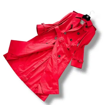 빈티지 Aquascutum 트렌치코트 빨간색 UK제 벨트 포함