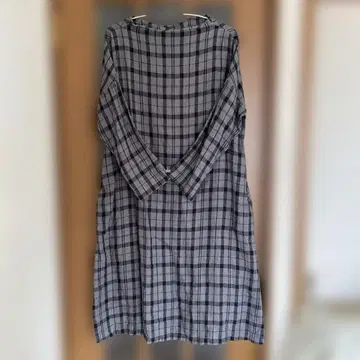 제로 8 마브 체크 무늬 긴팔 셔츠 원피스 양쪽 사이드 포켓 있음