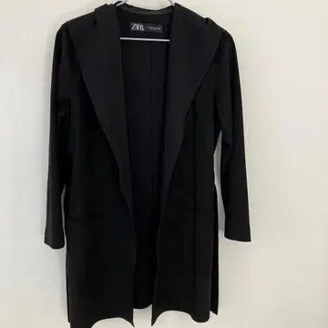 ZARA 블랙 후드 부착 자켓 스웨이드