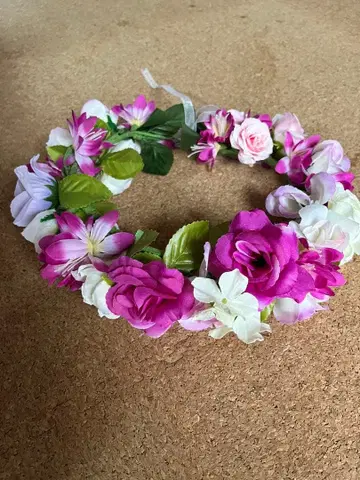 꽃관 핑크 화이트