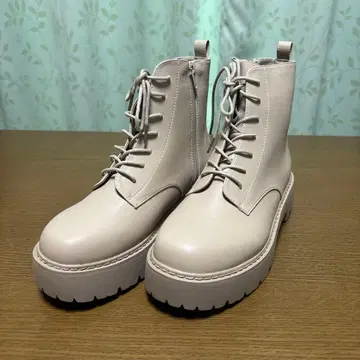 오리엔탈 트래픽 부츠 베이지 레이스업 부츠 L