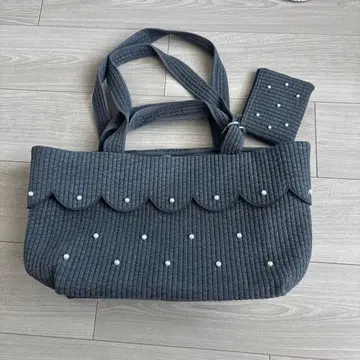 누피 펄 장식 토트백 파우치 포함