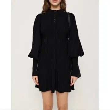 새상품급 SLY 플리츠 숏 원피스 블랙