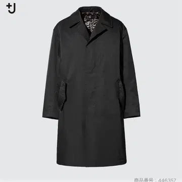 UNIQLO+J 패디드 오버사이즈 스텐카라 코트 블랙 M 사이즈