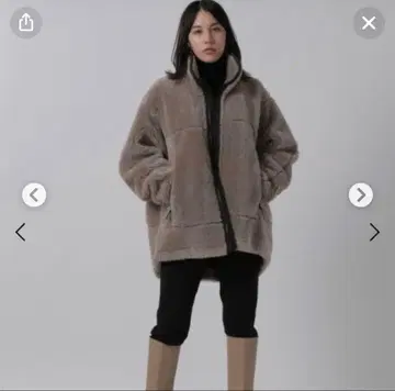 카오스 울 보아 블루종 카페 새상품급