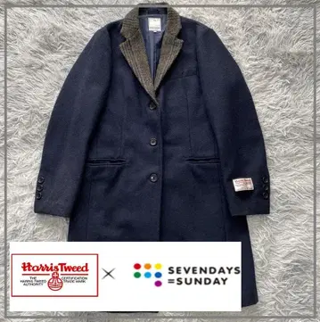 [ 콜라보 ] 세븐 데이즈 선데이 x 해리스 트위드 체스터 코트 4426