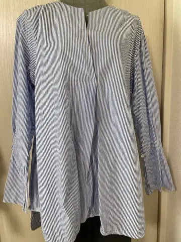 canclini 블루 화이트 스트라이프 긴팔 셔츠 38 온워드 카시야마