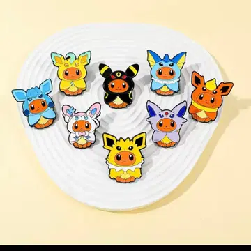 최저가 포켓몬 판초를 입은 이브이 부스터 핀 배지 8개 풀컴프