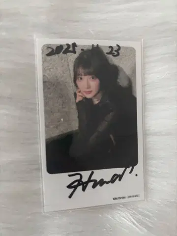 아오키 히나 BLUE TRIP 친필 사인 폴라로이드풍 포토 카드