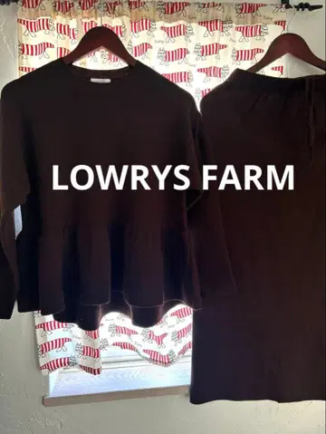인기 LOWRYS FARM 브라운 니트 셋업 (프리 사이즈)