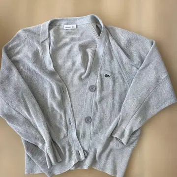 LACOSTE 그레이 가디건 36