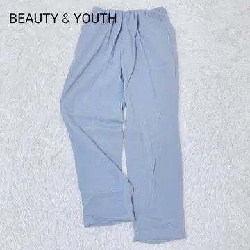뷰티앤유스 팬츠 라이트 블루 허리밴딩 오피스 캐주얼