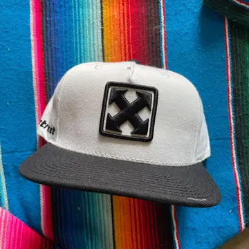 H-street Skate 플랫 빌 스케이트보드 캡 화이트/블랙