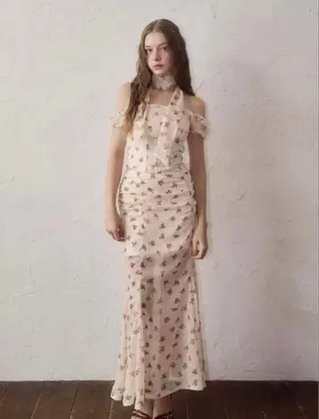 yilon little flower chiffon blous &skirt