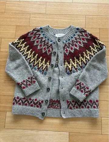 BEAMS BOY 페어아일 패턴 가디건