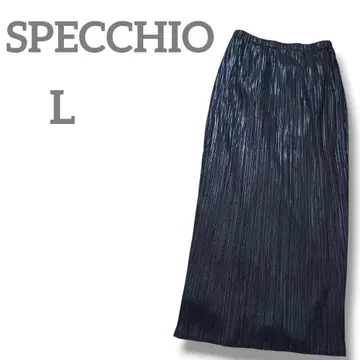 SPECCHIO 여성용 플리츠 롱 스커트 40
