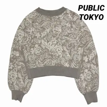 PUBLIC TOKYO 부클레 가자르 니트 긴팔 일본제