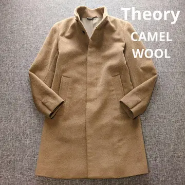 띠어리 BELVIN 카멜 울 스탠드 카라 코트 착용감 없는 새상품급