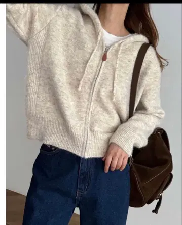 CANALJEAN 지퍼 후드티 니트