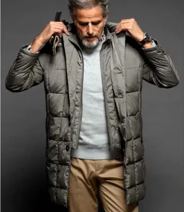 DoCLASSE 마법 다운 롱 코트 올리브 브라운 L 사이즈