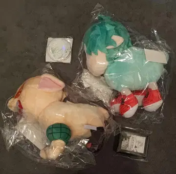 히로아카 미도리야 바쿠고 애니멀 봉제 인형 코마코레 CD 특전 캔뱃지