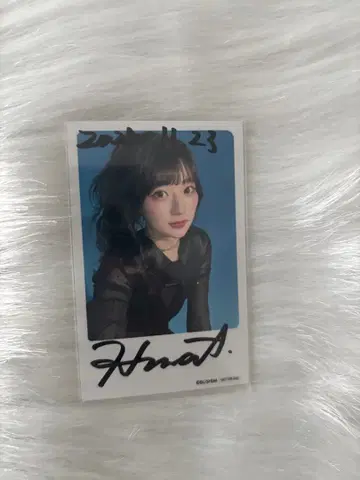 아오키 히나 BLUE TRIP 친필 사인 폴라로이드풍 포토 카드