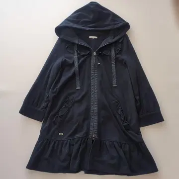 TO BE CHIC 프릴 후드 후드티 II 블랙