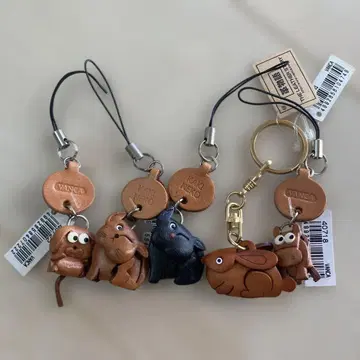 VANCA 동물 캐릭터 스트랩 5개 세트