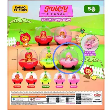 한국 카카오프렌즈 춘식이 피치 복숭아 피규어 가챠가챠