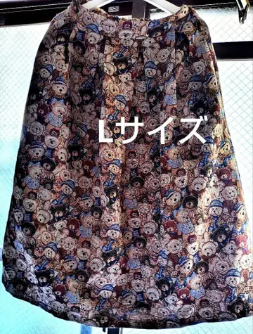 고블랑 직조 곰 패턴 스커트 L 사이즈