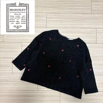 BEARDSLEY 비어즐리 꽃무늬 자수 돌먼 니트 울 혼방