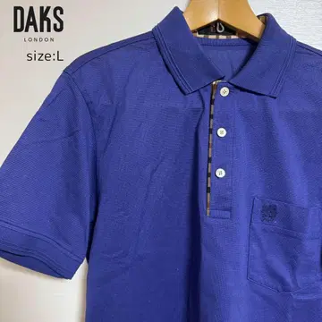DAKS 네이비 피케 셔츠 L