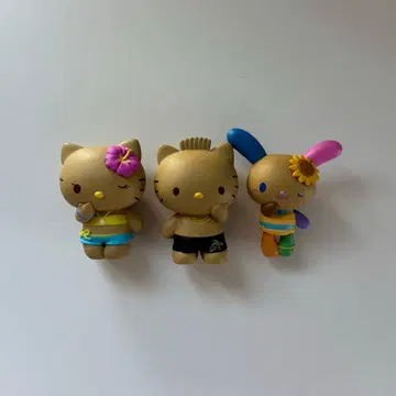 산리오 모두 함께 바캉스 피규어 키티 다니엘 우사하나 3종 세트