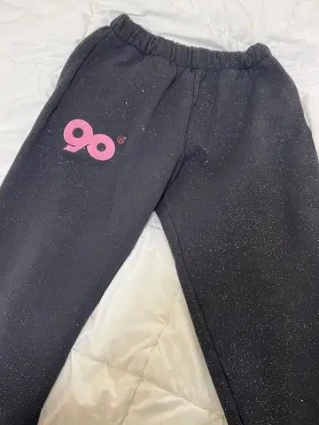 9090 girl Logo Glitter 맨투맨 팬츠 라메 속기모