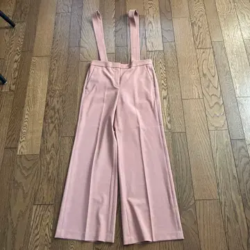 [ Theory ] 서스펜더 와이드 팬츠 핑크