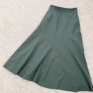 스트로베리 필드 플레어 롱 스커트 하이웨스트 허리밴딩