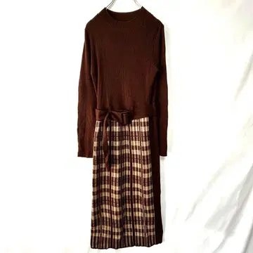 JAYRO 니트 원피스 브라운 계열 M 사이즈 절개