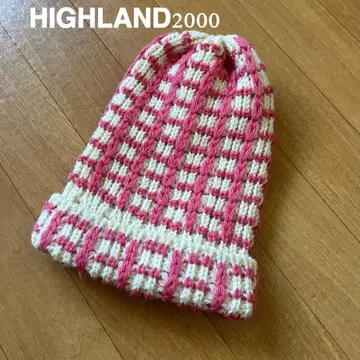 HIGHLAND2000 핑크 니트 모자