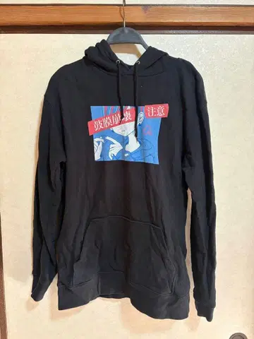 오다켄 후드티 블랙 후드 부착