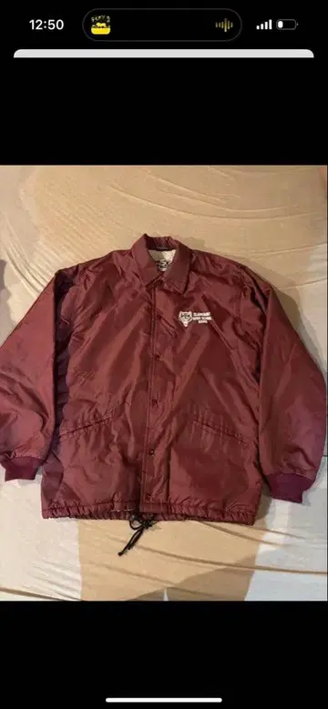 WEST WIND 버건디 나일론 자켓