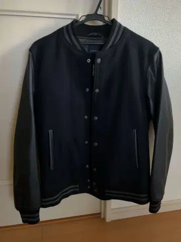 RAGEBLUE 메리노울 바시티 자켓 M 사이즈 블랙